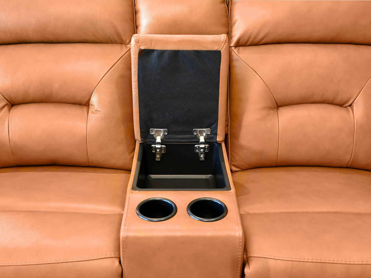 K-Motion Reclining Loveseat w/Adj. Headrest and Console