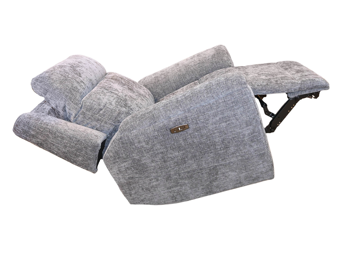 Kuka Grey Fabric Zero Gravity Recliner w/Adj. Headrest