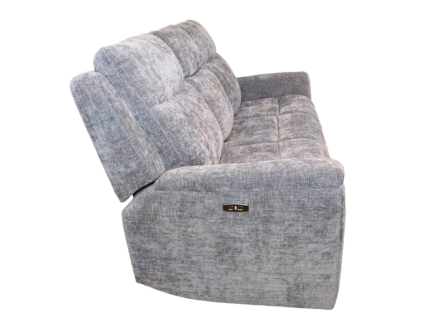 Kuka Grey Fabric Zero Gravity Sofa w/Adj. Headrest