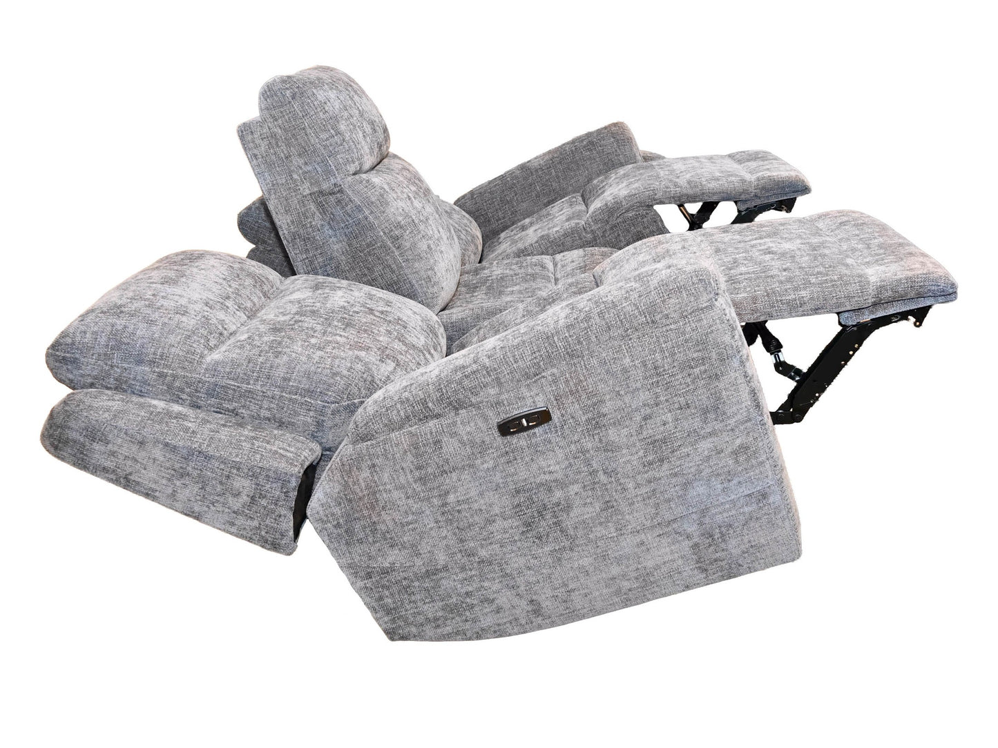 Kuka Grey Fabric Zero Gravity Sofa w/Adj. Headrest