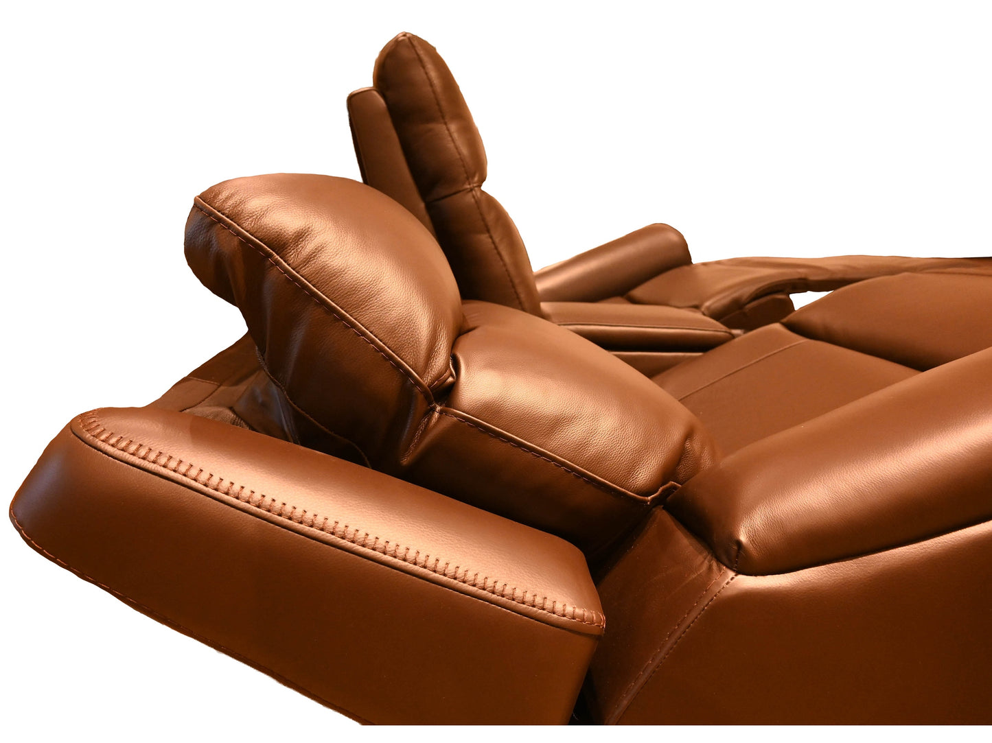 Kuka Brown Zero Gravity Loveseat w/Console and Adj. Headrest