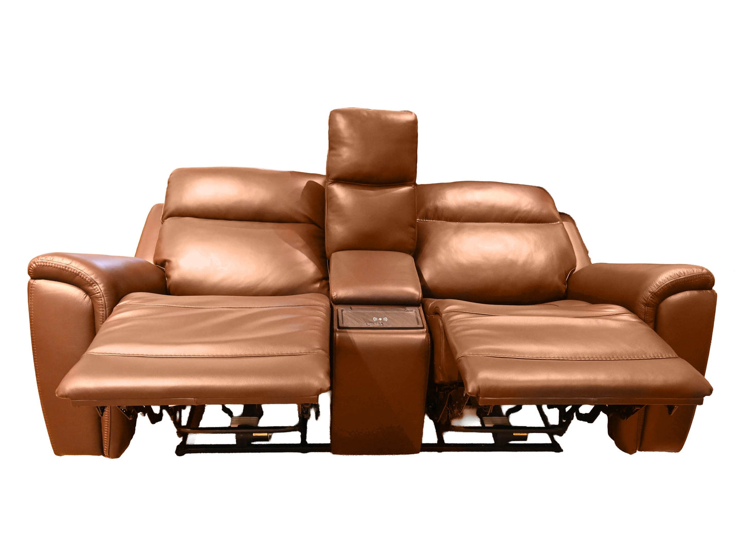 Kuka Brown Zero Gravity Loveseat w/Console and Adj. Headrest