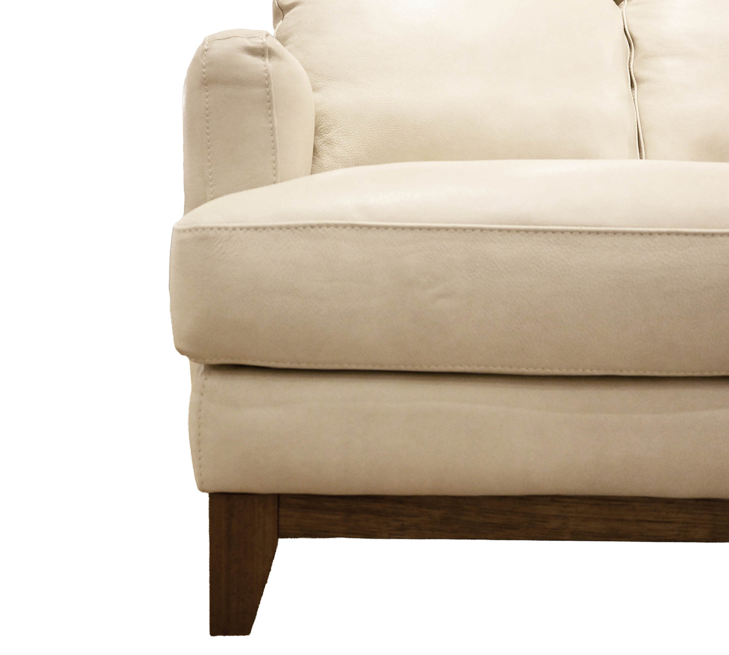 Softline Italian Leather Sofa in Dutton Ivory