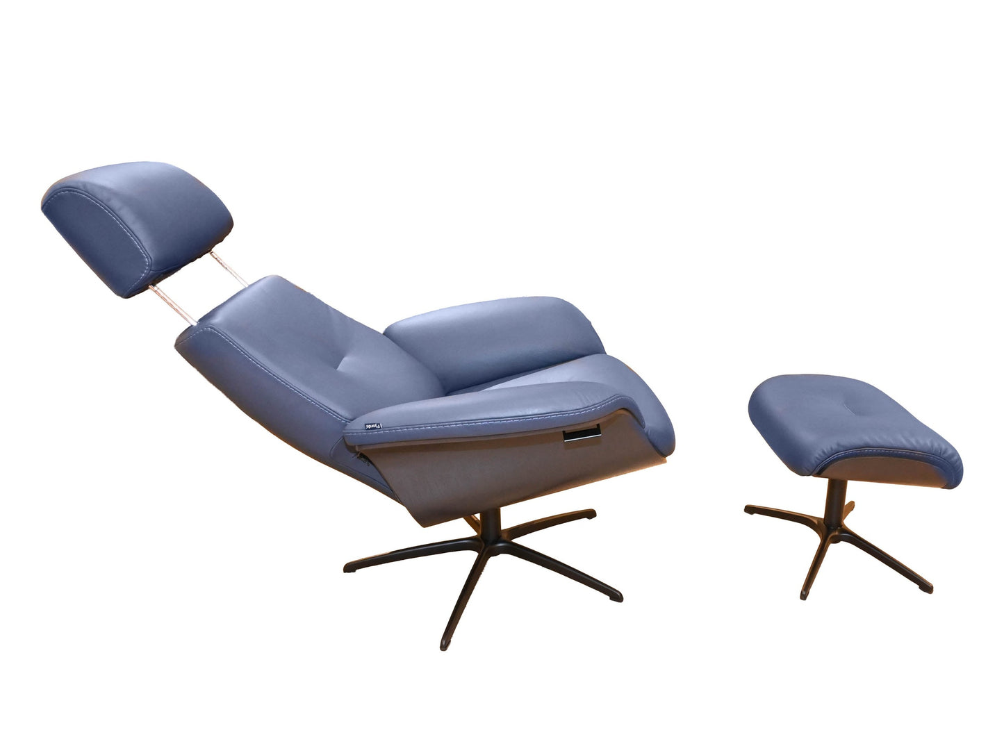 Fjords Falcon Swivel Chair & Ottoman in Pacific