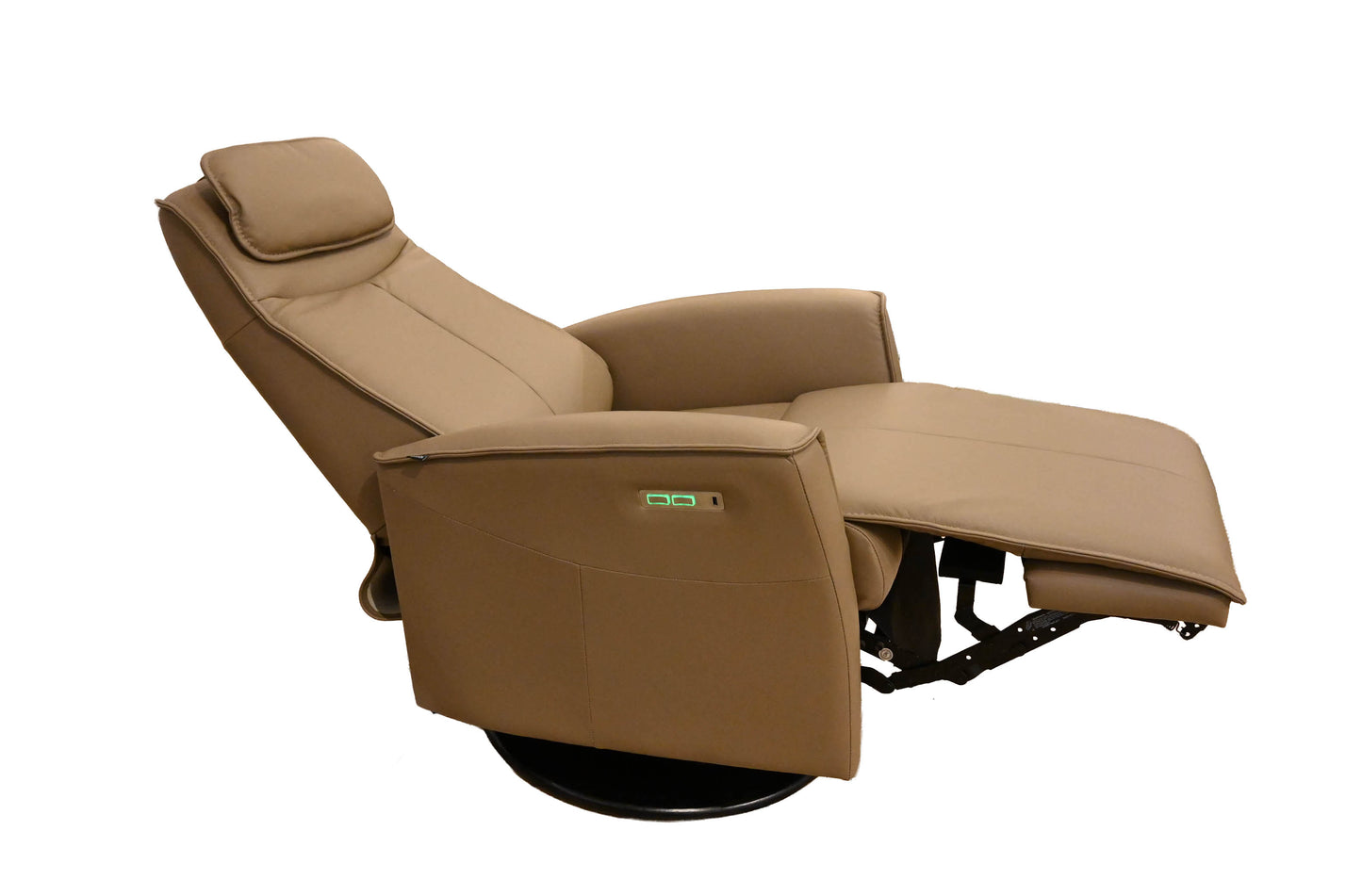 Fjords Loft Relaxer Swivel Glider with Headrest in Nougat