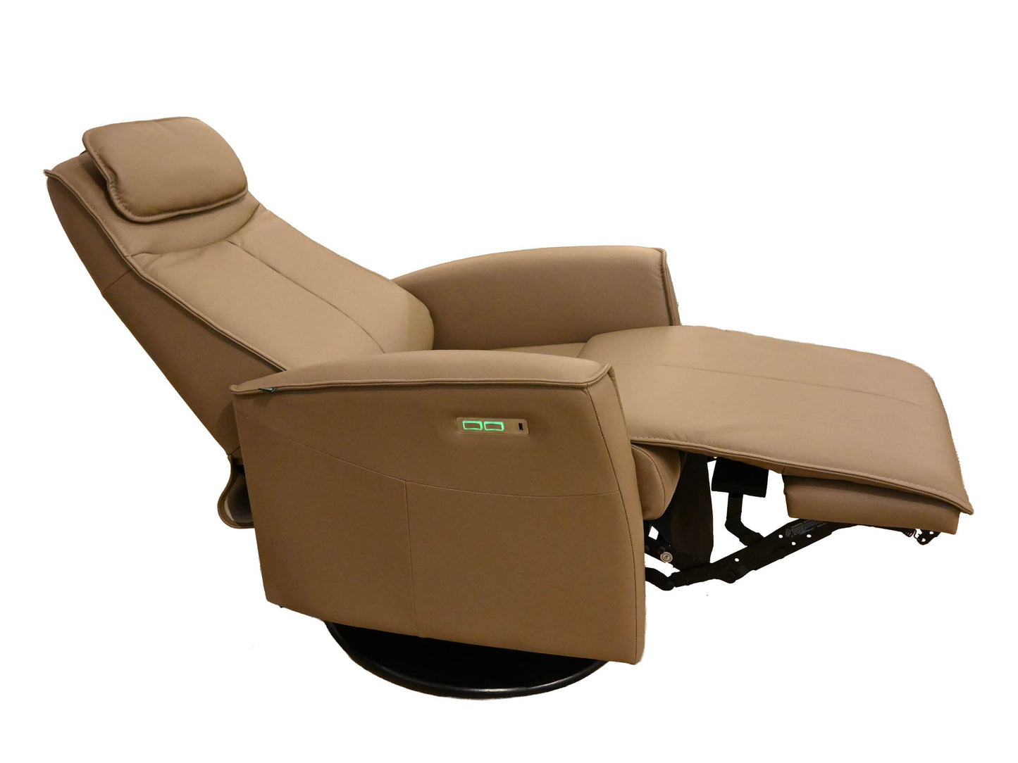 Fjords Loft Relaxer Swivel Glider with Headrest in Nougat