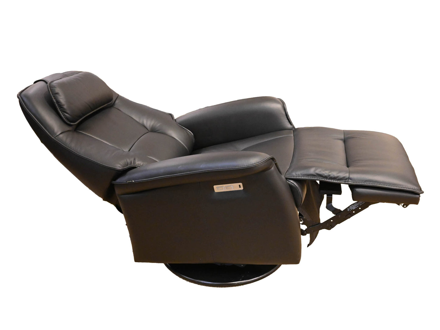 Fjords Stockholm Small Swivel Glider with Power Headrest in Black