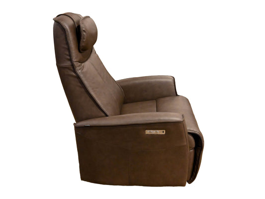 Fjords Loft Large Swivel Glider with Adjustable Headrest in Stout