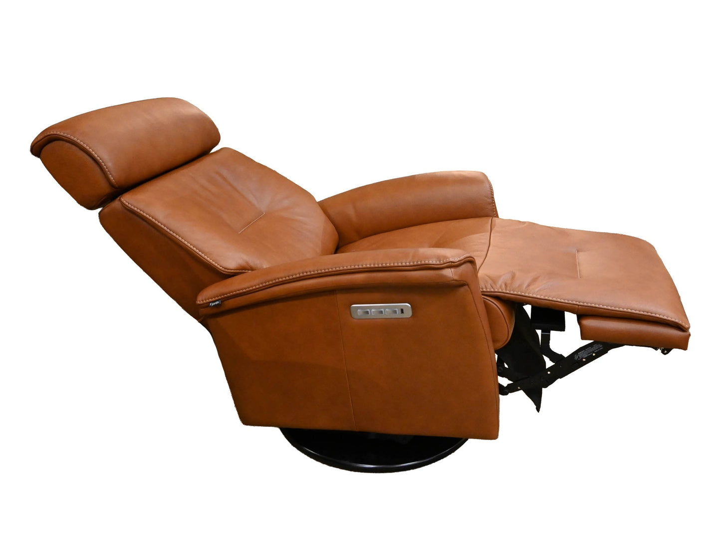 Fjords Rome Large Swivel Glider Recliner with Headrest and Lumbar