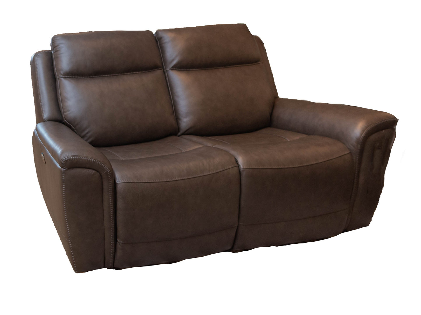 K-Motion Power Reclining Loveseat with console and Power Headrest Leather