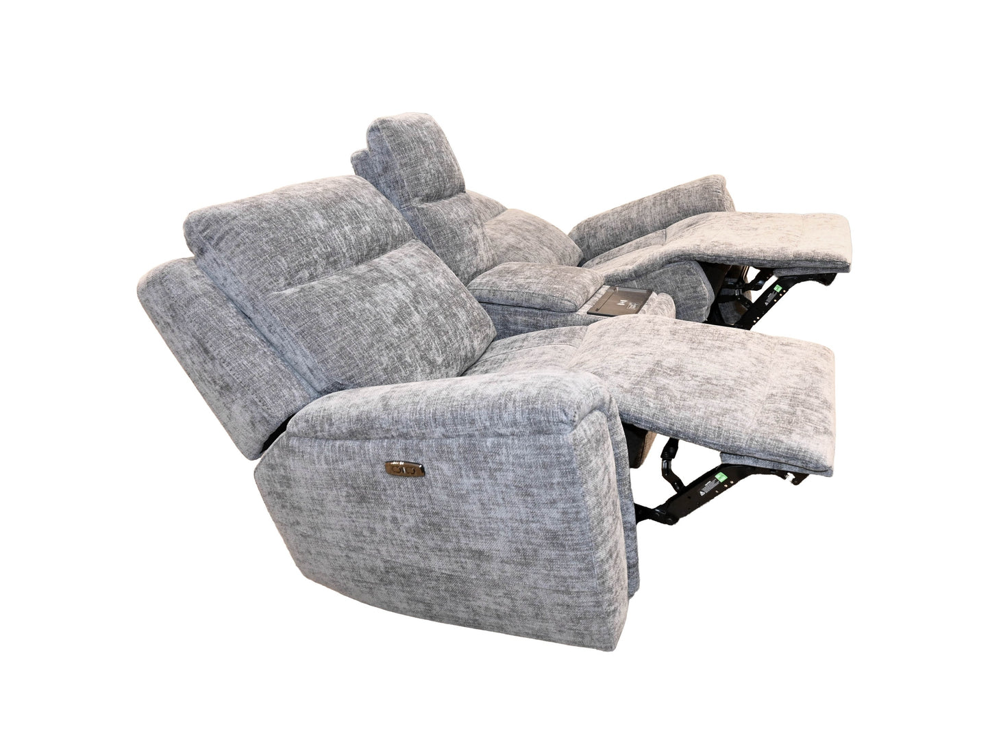 K-Motion Power Loveseat w/ Console & Adjustable Headrest