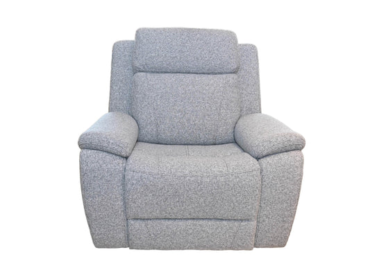 Kuka Nathan Grey Power Recliner w/ Adjustable Headrest