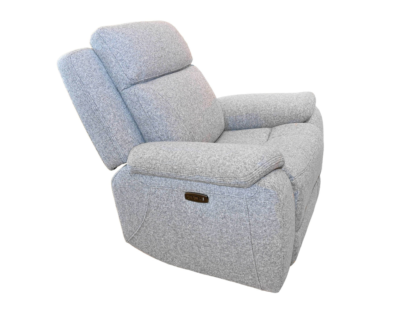 K-Motion Nathan Grey Power Recliner w/ Adjustable Headrest