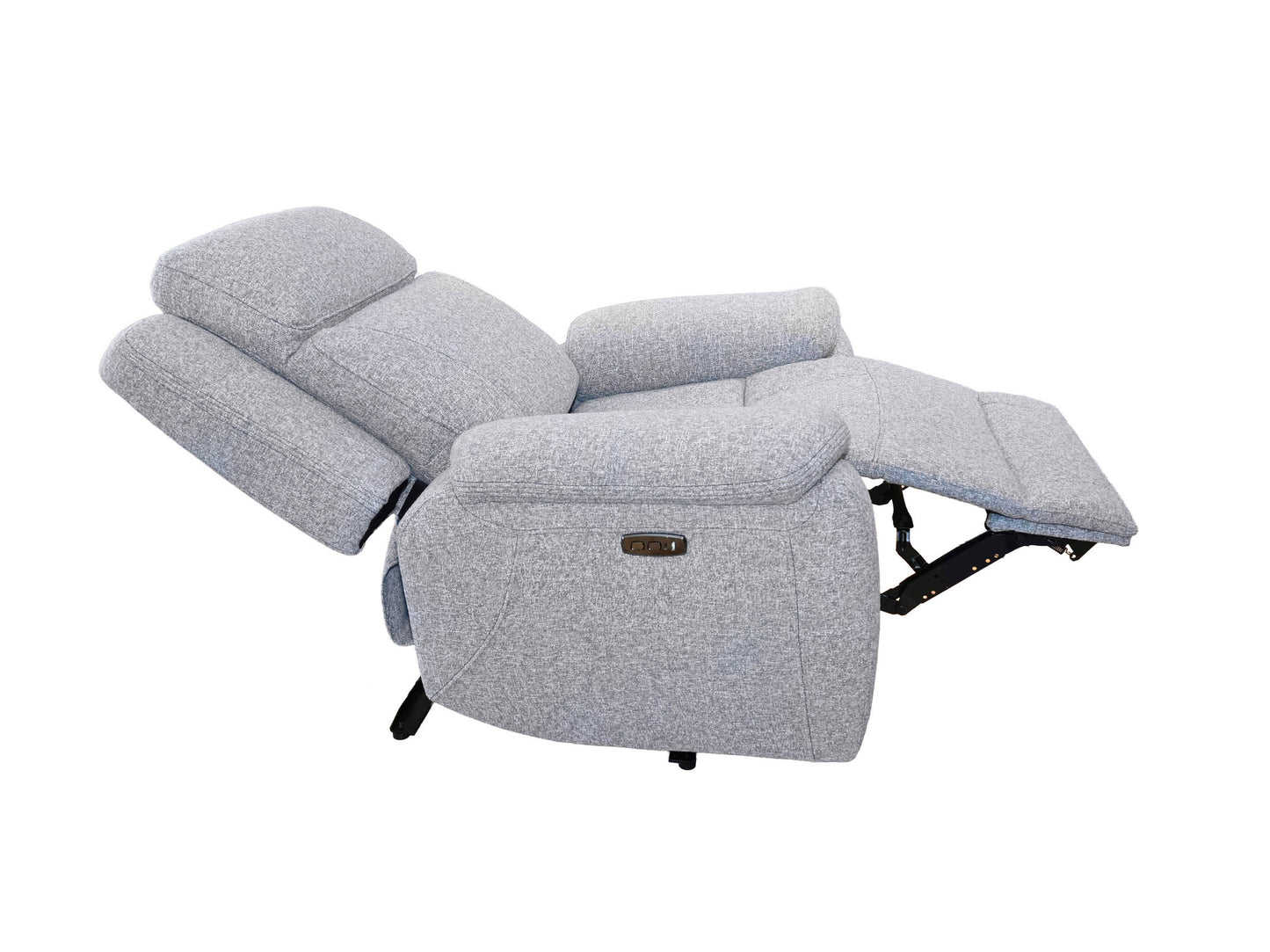 K-Motion Nathan Grey Power Recliner w/ Adjustable Headrest