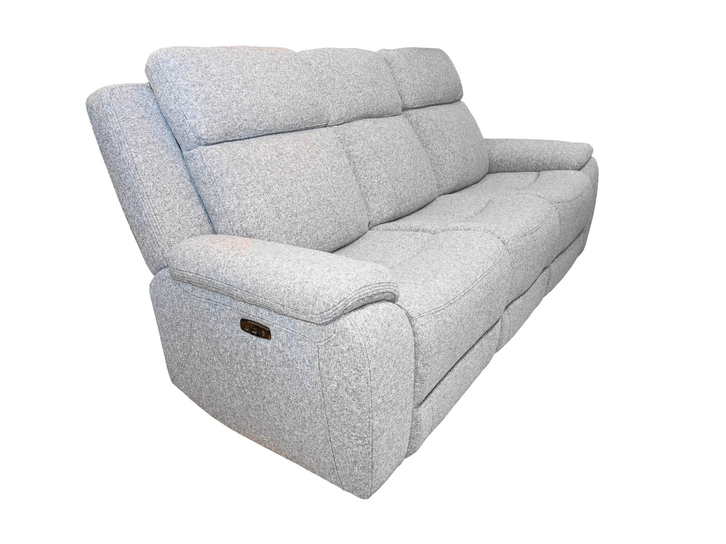 K-Motion Nathan Grey Power Sofa W/Adj. Headrest