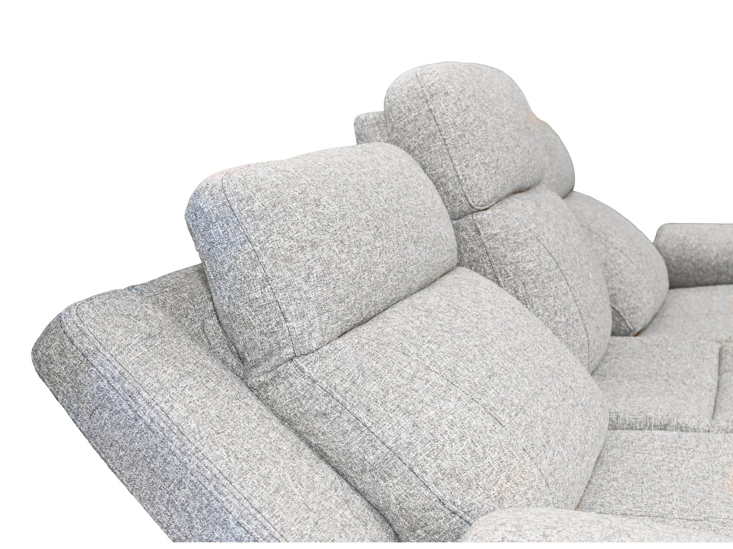 K-Motion Nathan Grey Power Sofa W/Adj. Headrest