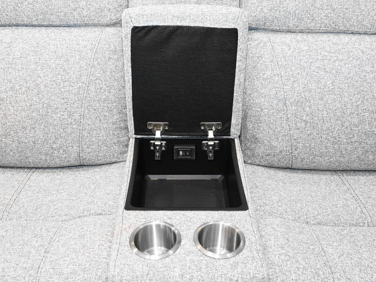 K-Motion Nathan Grey Power Loveseat w/Console