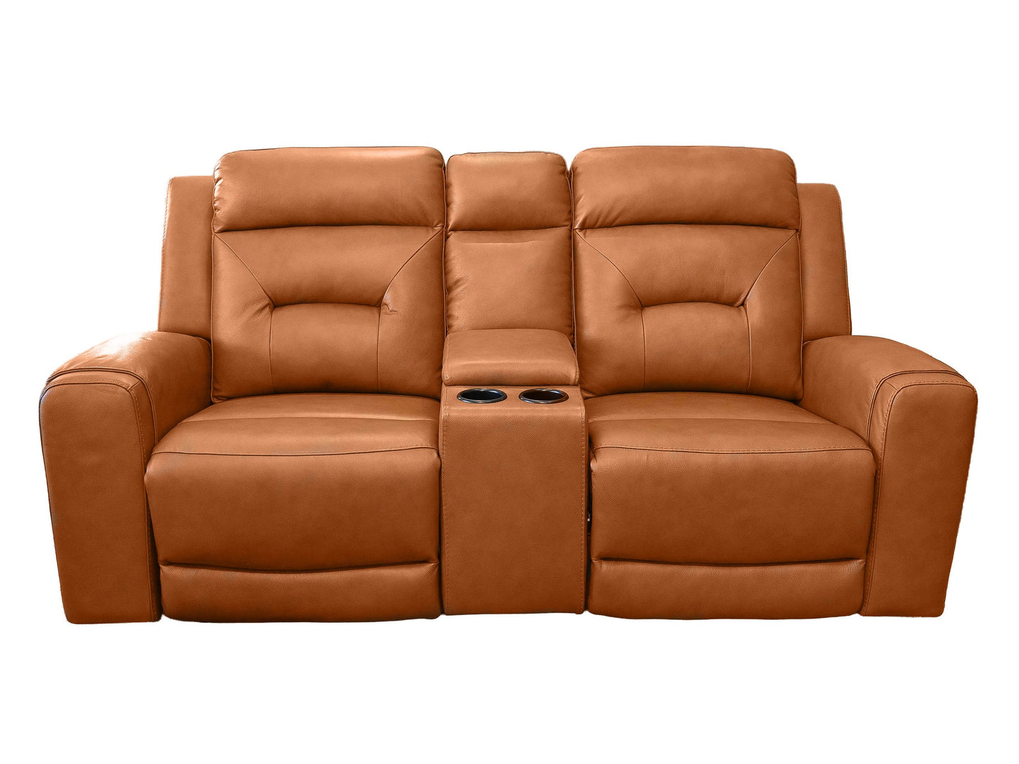 K-Motion Reclining Loveseat w/Adj. Headrest and Console