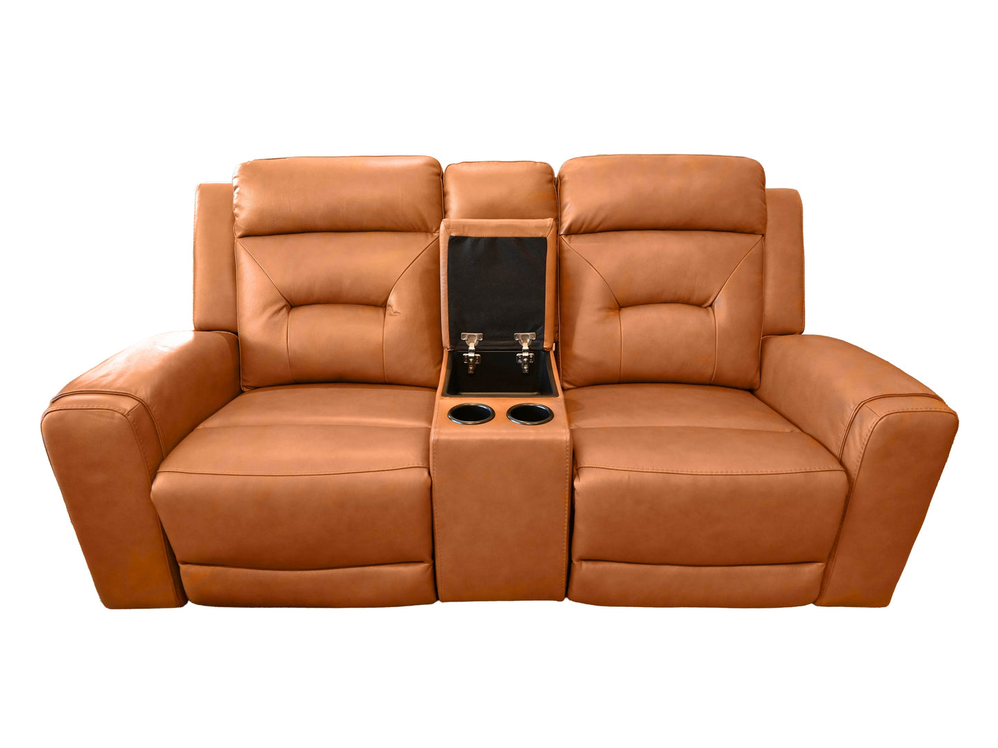 K-Motion Reclining Loveseat w/Adj. Headrest and Console