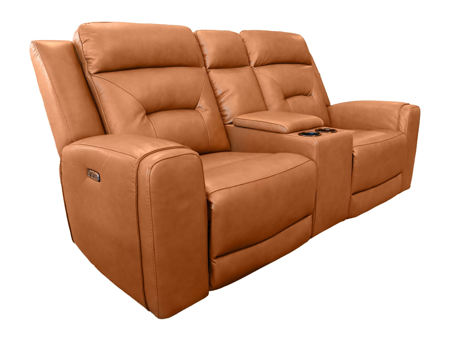 K-Motion Reclining Loveseat w/Adj. Headrest and Console