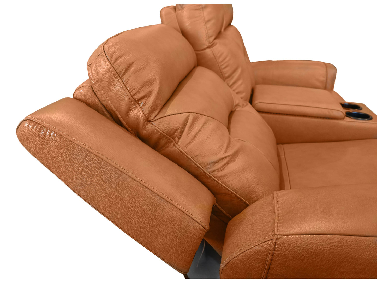 K-Motion Reclining Loveseat w/Adj. Headrest and Console