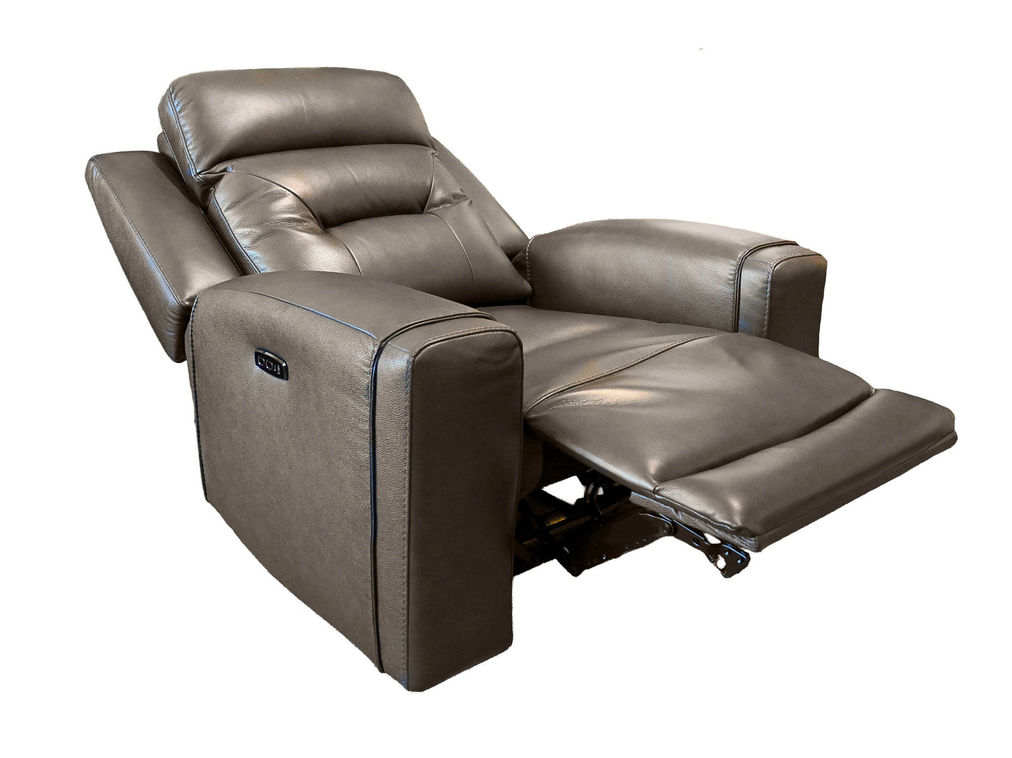Kuka Charcoal Power Recliner w/Adj. Headrest