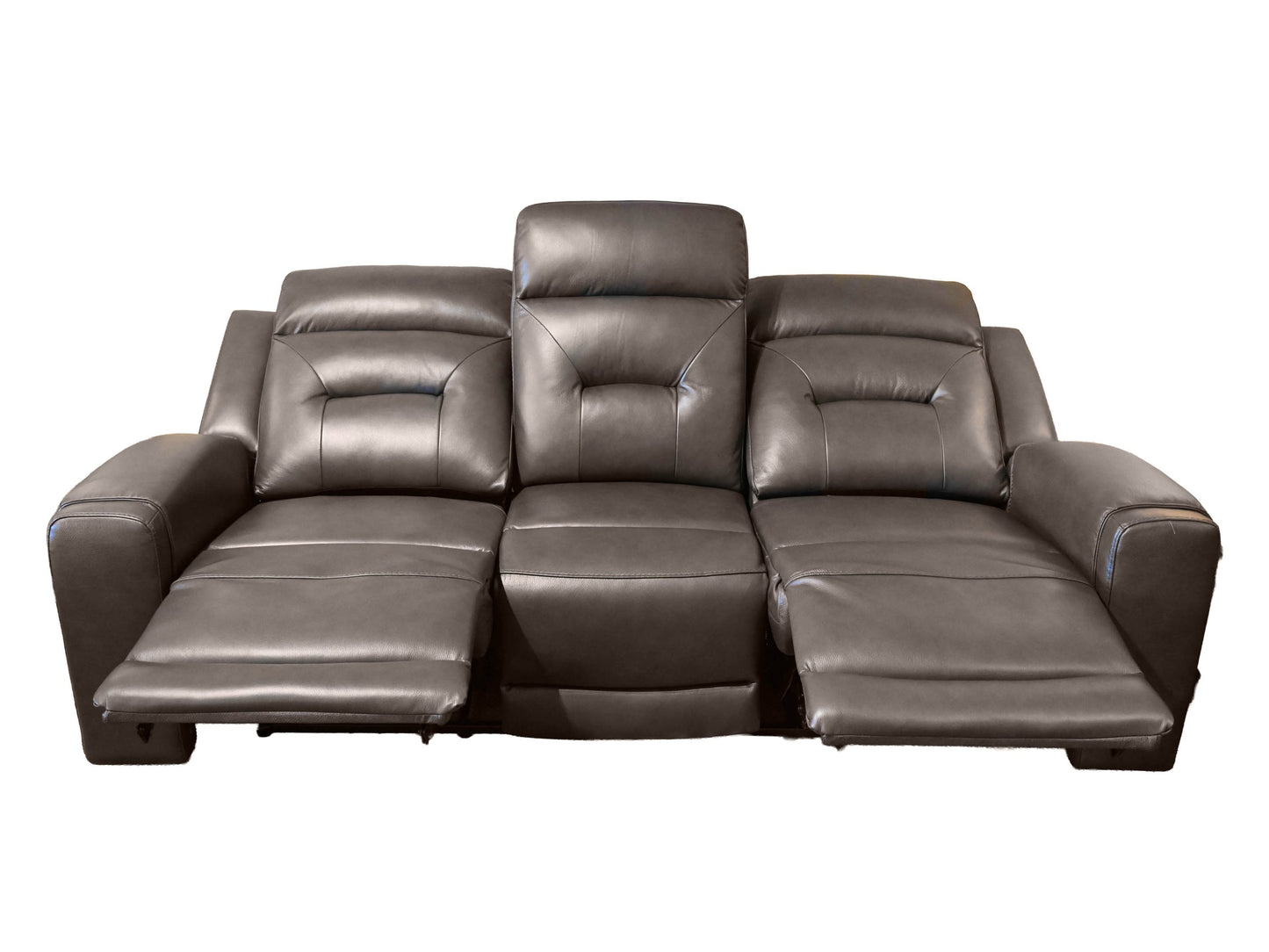 Kuka Charcoal Power Sofa w/Adj. Headrest