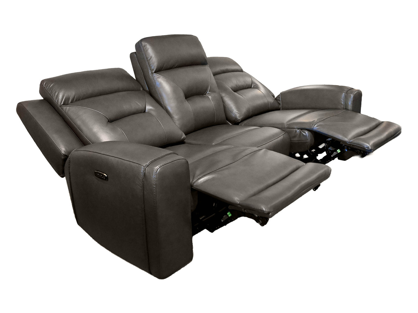 Kuka Charcoal Power Sofa w/Adj. Headrest