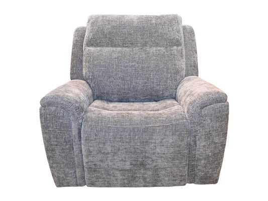 Kuka Grey Fabric Zero Gravity Recliner w/Adj. Headrest