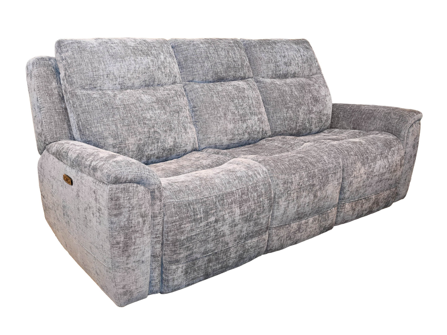 Kuka Grey Fabric Zero Gravity Sofa w/Adj. Headrest