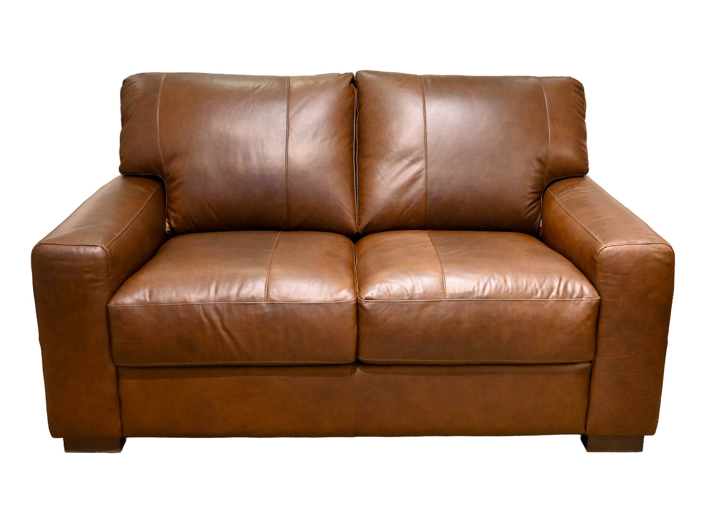 Softline Italian Loveseat in Academy Hickory
