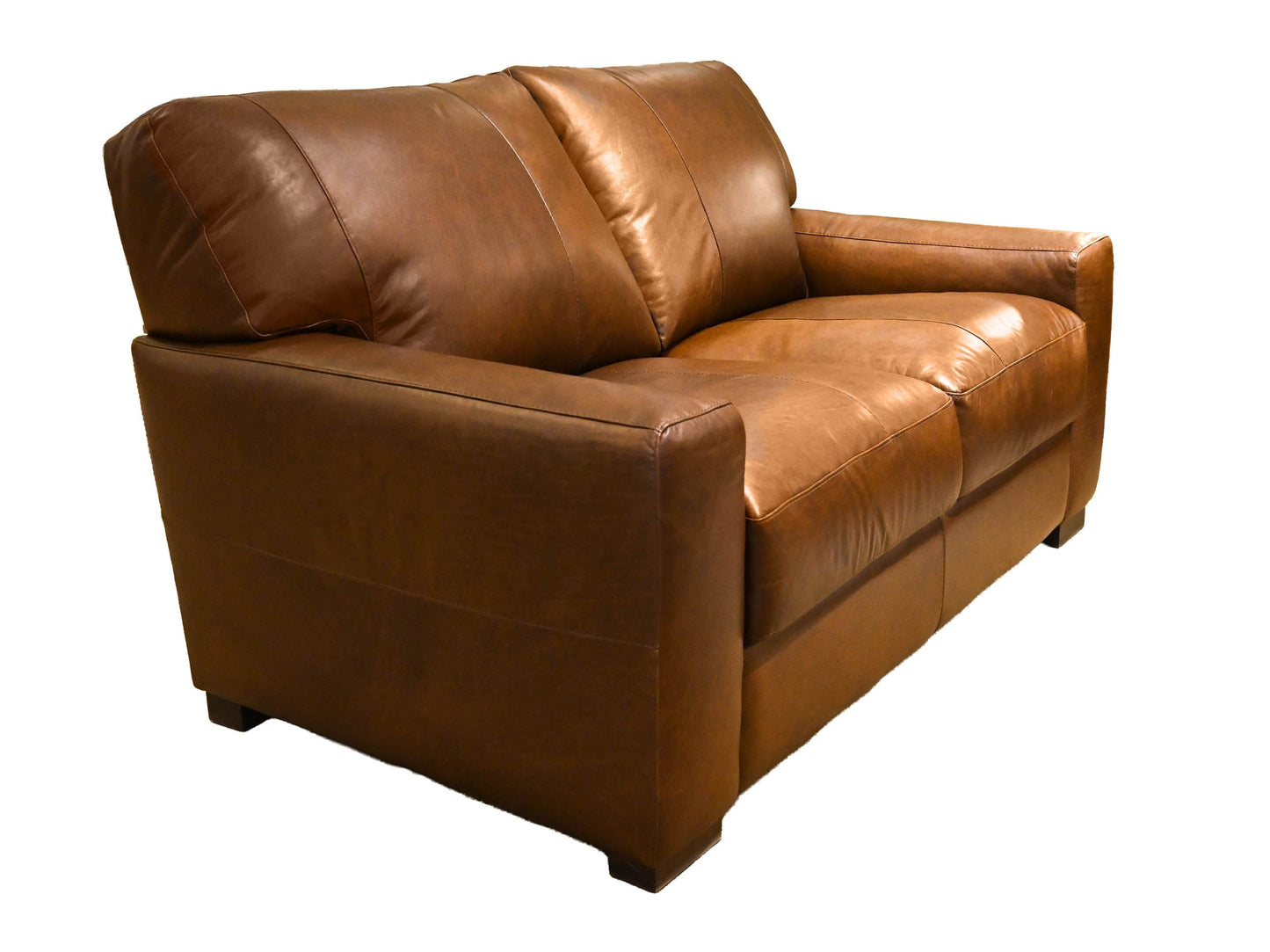 Softline Italian Loveseat in Academy Hickory