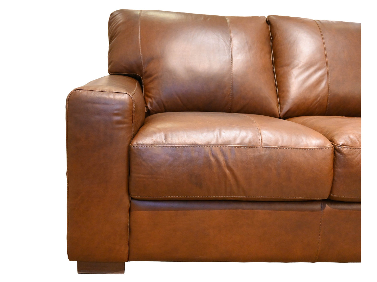 Softline Italian Loveseat in Academy Hickory