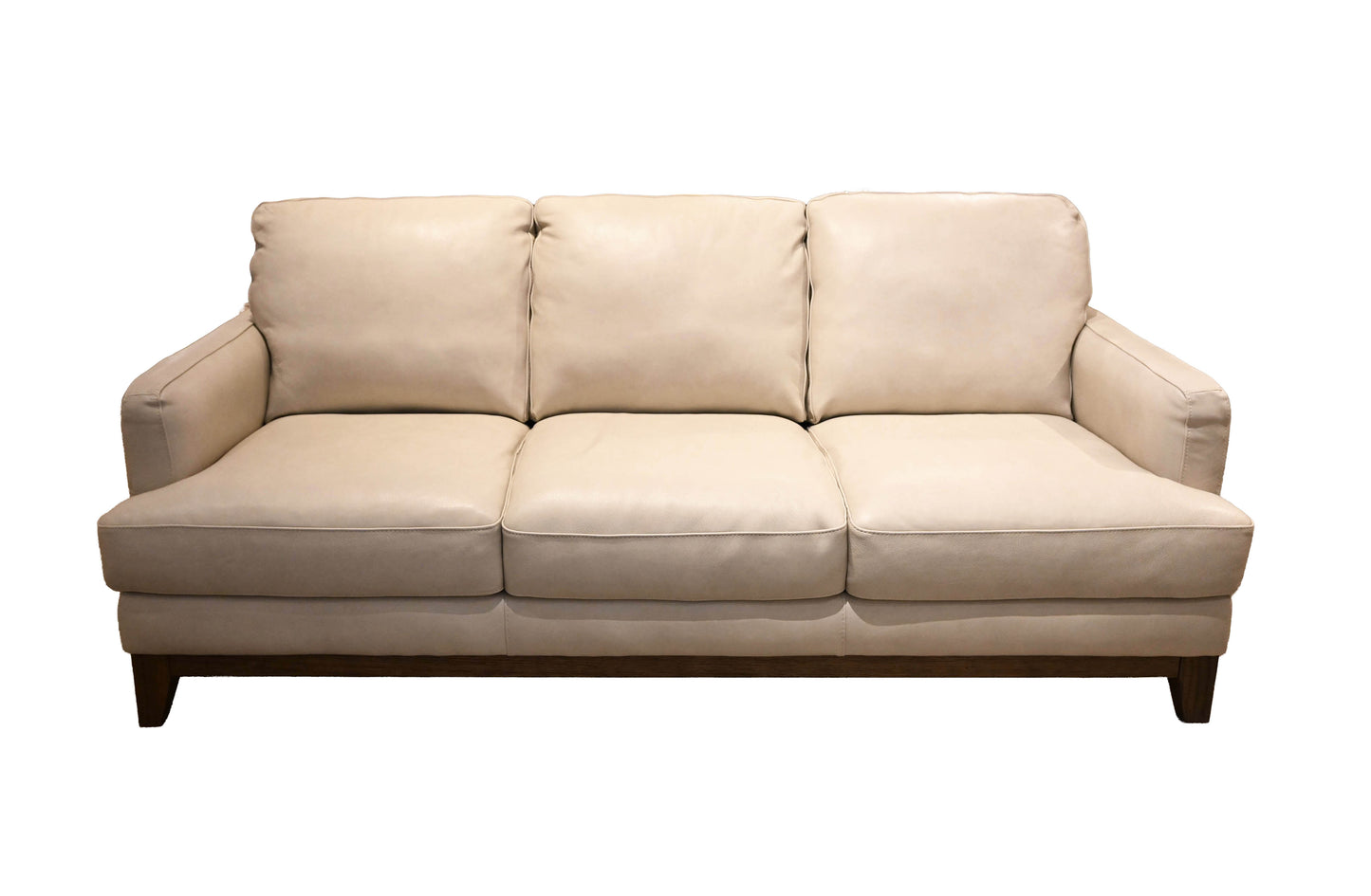 Softline Italian Leather Sofa in Dutton Ivory