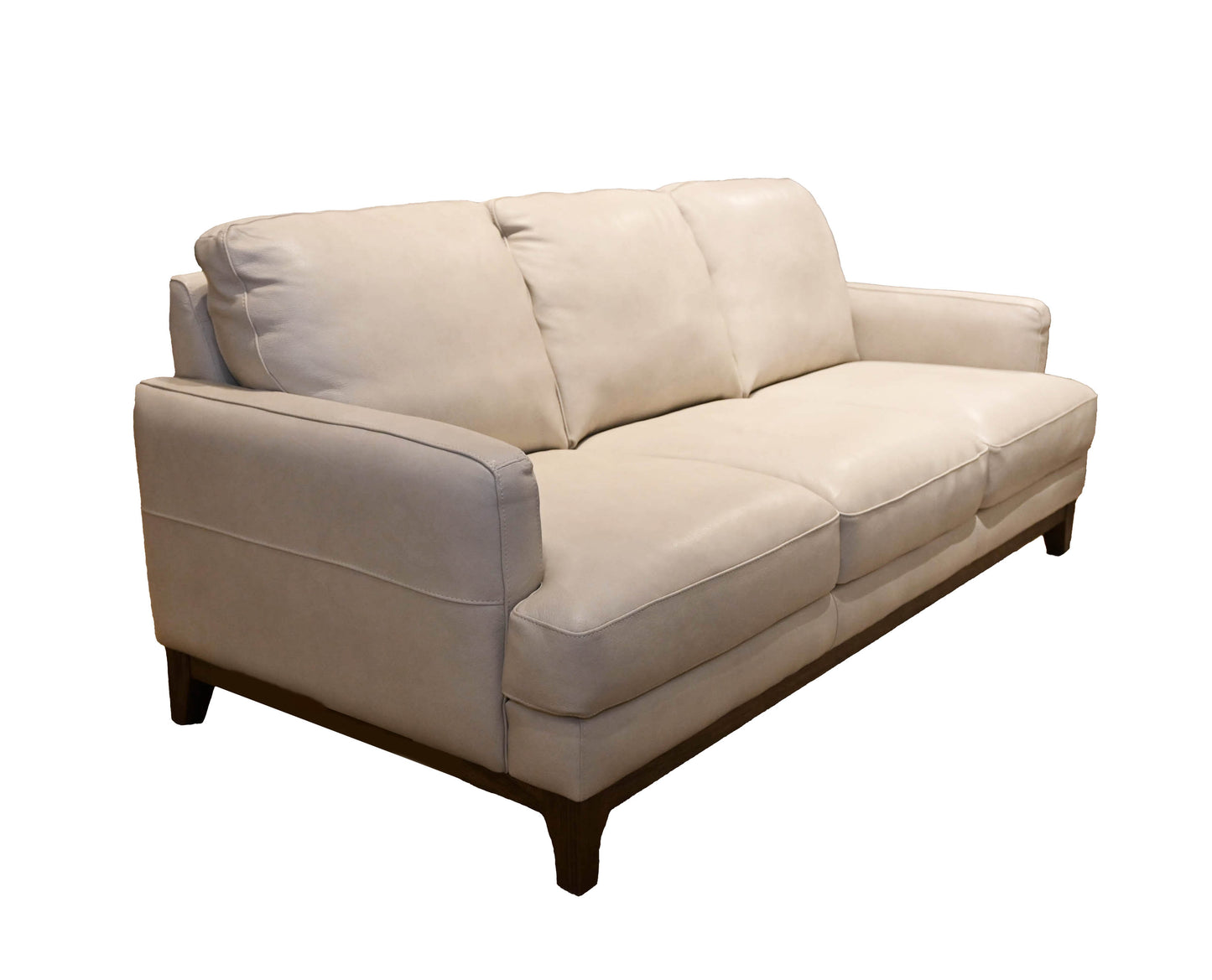Softline Italian Leather Sofa in Dutton Ivory