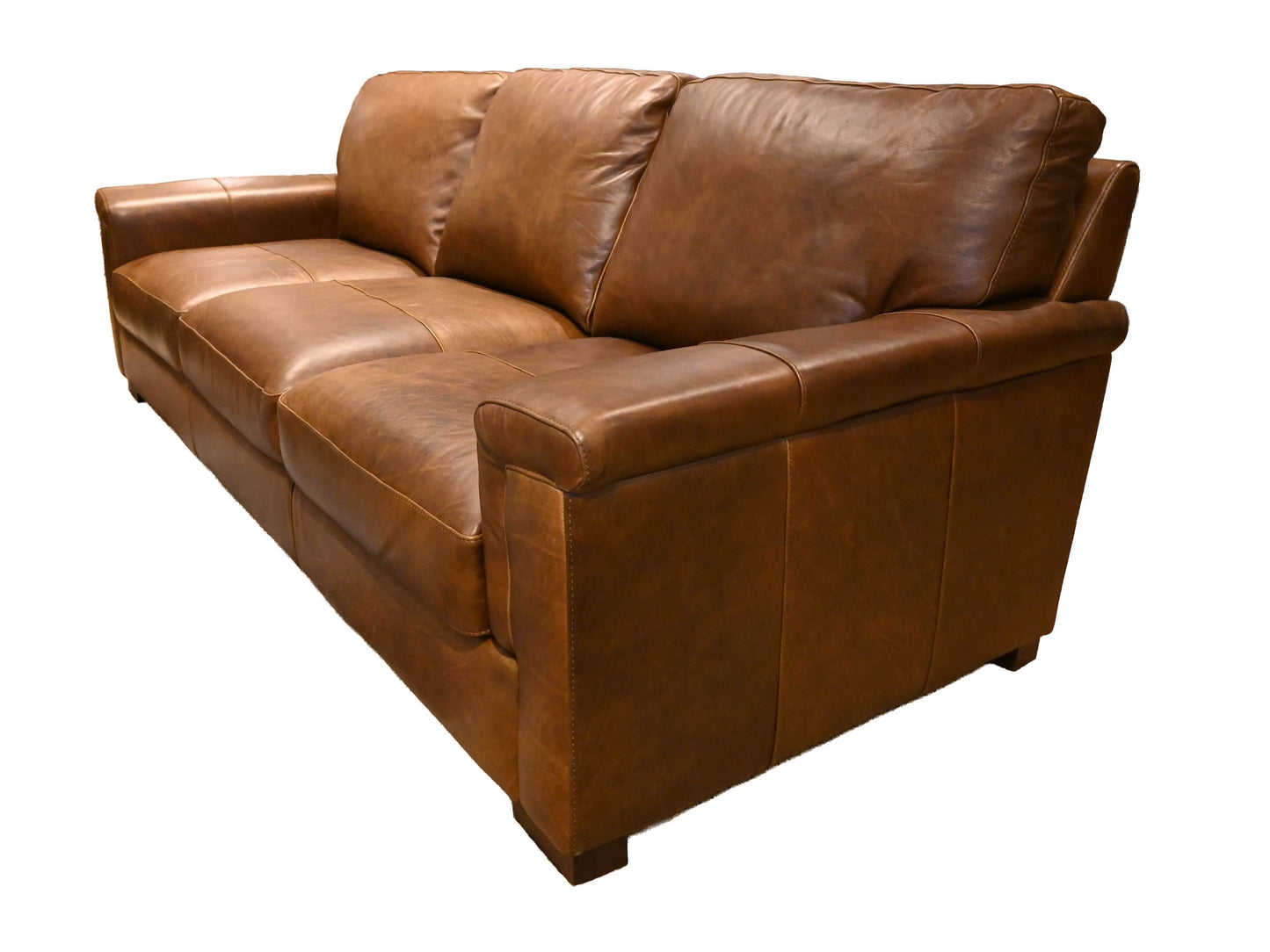 Softline Italian Leather Sofa in Leon Truffle