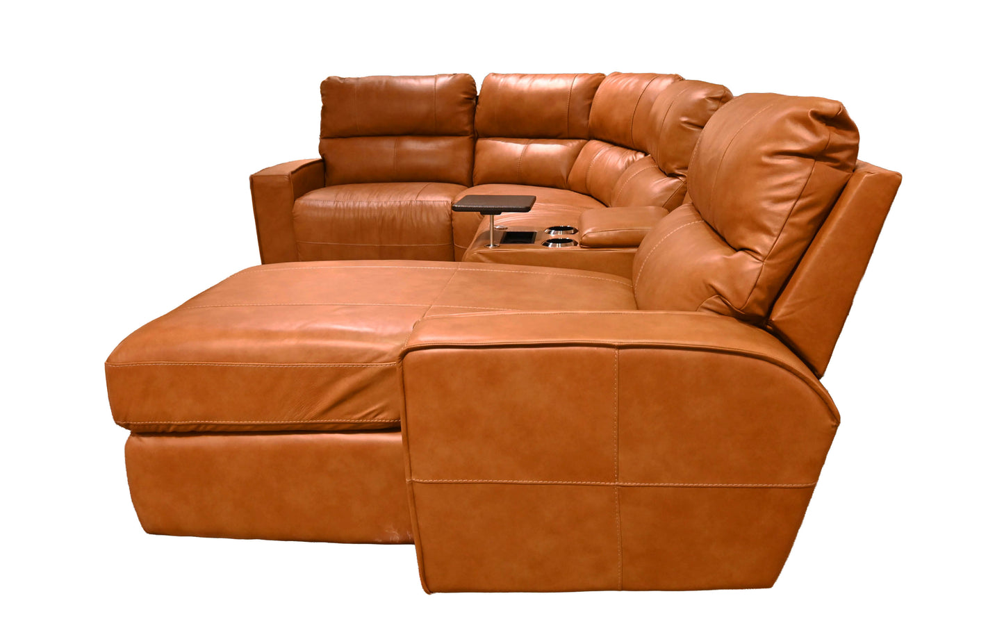 La-Z-Boy Reclining Sectional with Chaise in Camel