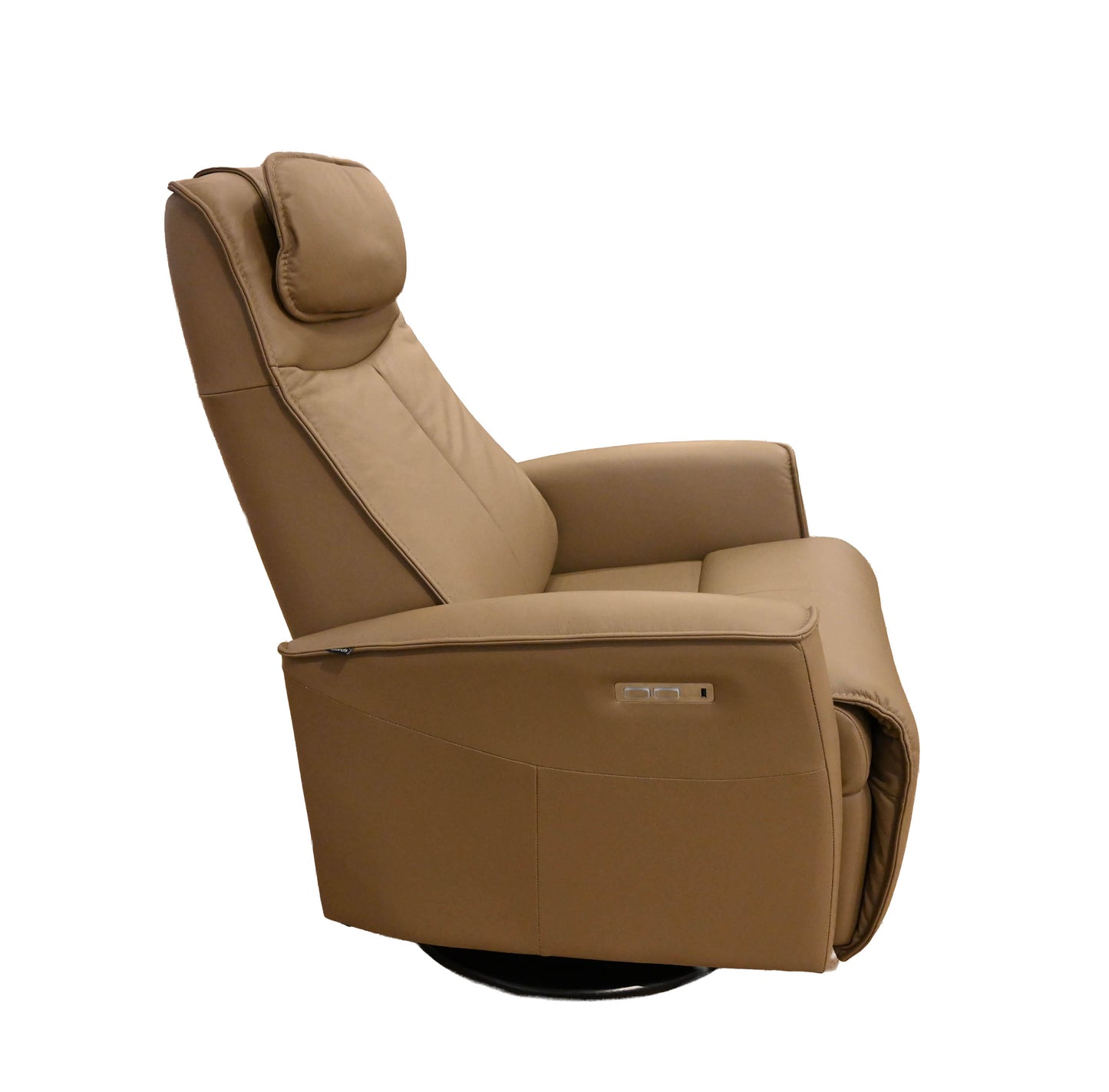 Fjords Loft Relaxer Swivel Glider with Headrest in Nougat