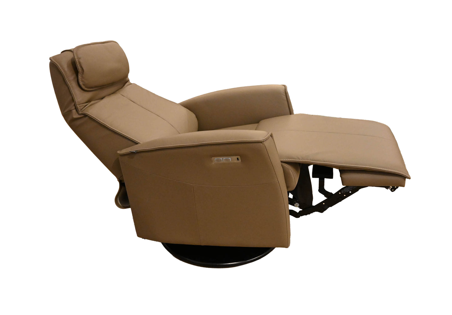 Fjords Loft Relaxer Swivel Glider with Headrest in Nougat