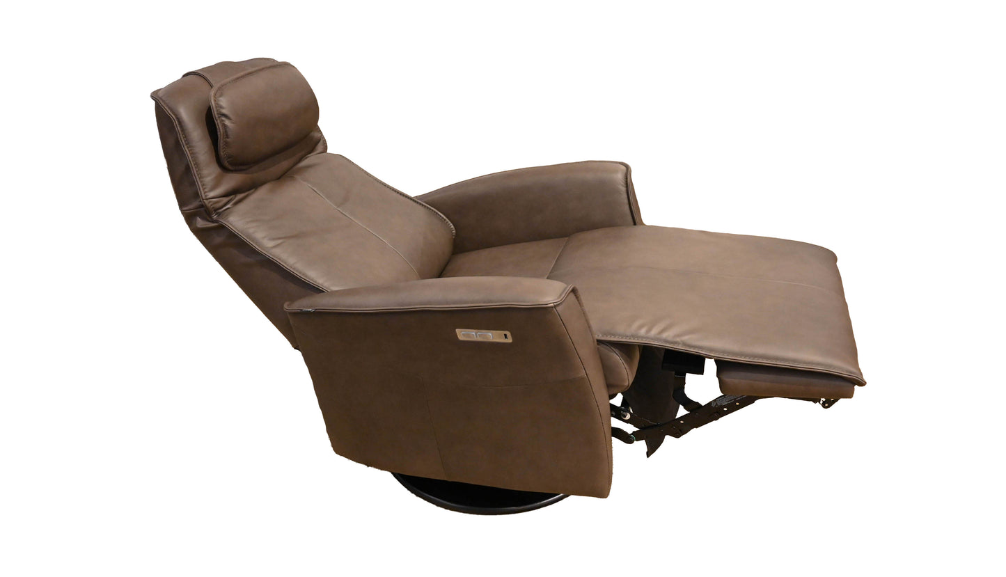 Fjords Loft Large Swivel Glider with Adjustable Headrest in Stout