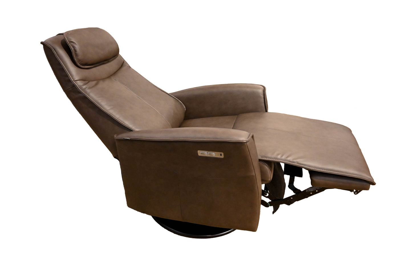 Fjords Loft Large Swivel Glider with Adjustable Headrest in Stout