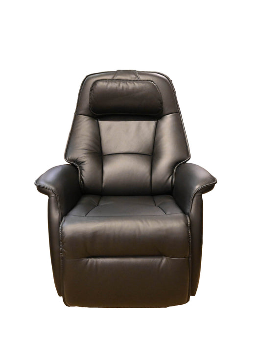 Fjords Stockholm Small Swivel Glider with Power Headrest in Black