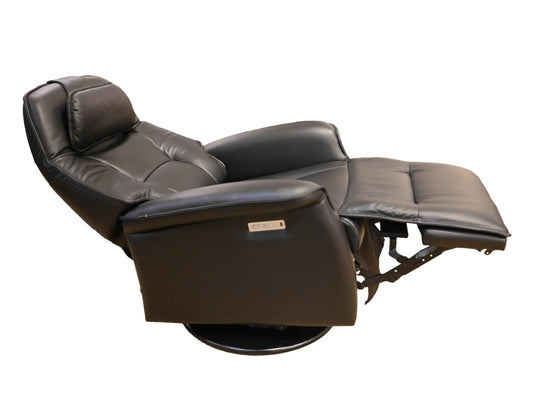 Fjords Stockholm Small Swivel Glider with Power Headrest in Black