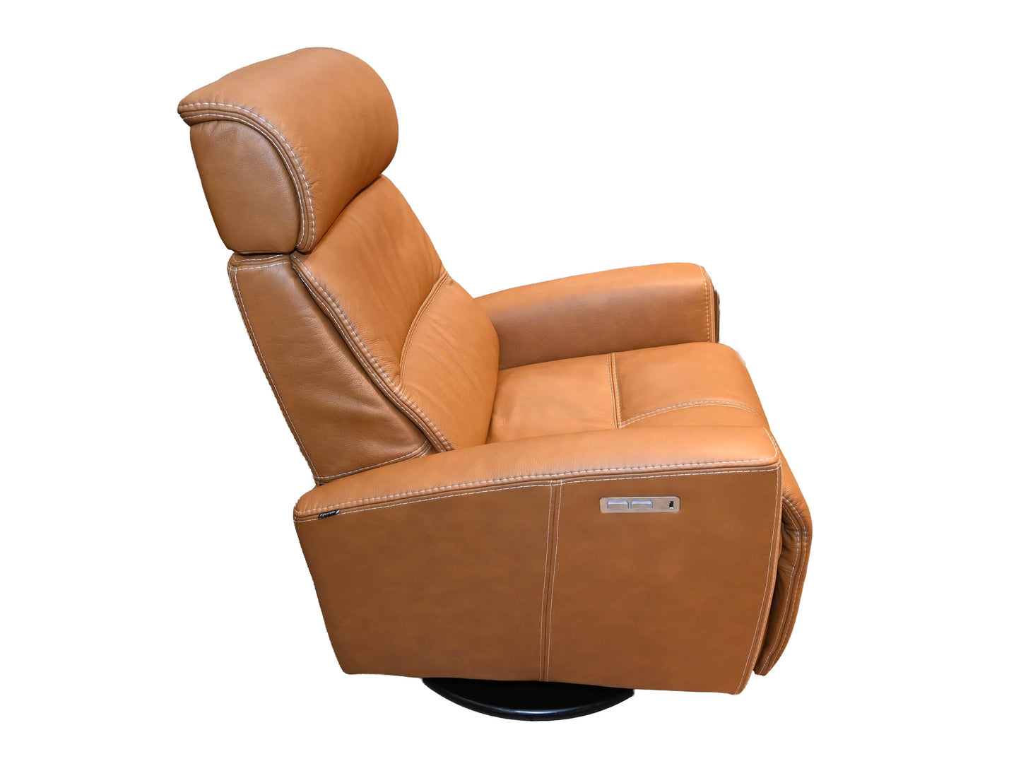 Fjords Milan Small Swivel Glider Recliner with Contrast Stitching