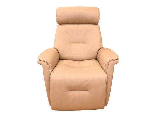 Fjords Rome Small Swivel Glider Recliner with Headrest and Lumbar