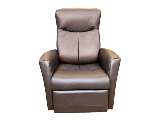 Fjords Nice Manual Small Swivel Glider Recliner in Havana