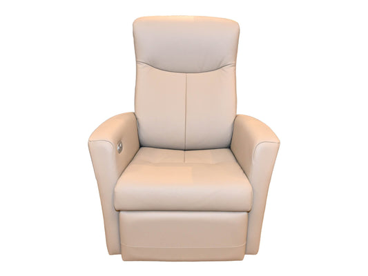 Fjords Nice Power Headrest Swivel Glider Recliner in Stone