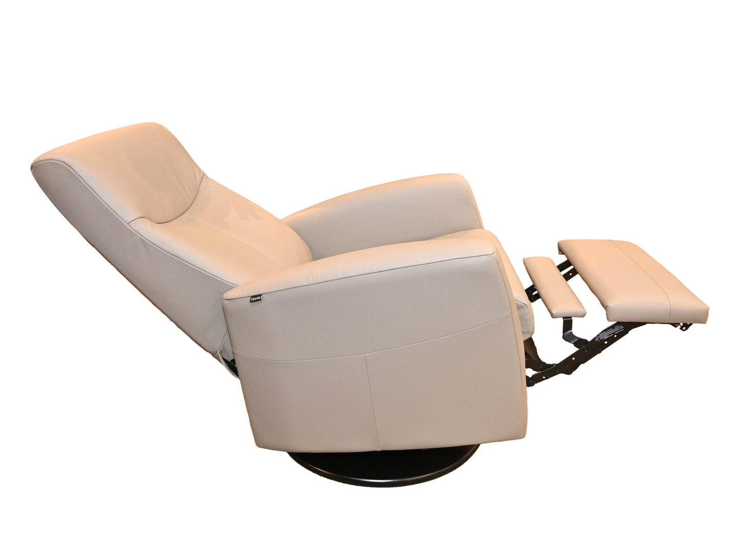 Fjords Nice Power Headrest Swivel Glider Recliner in Stone