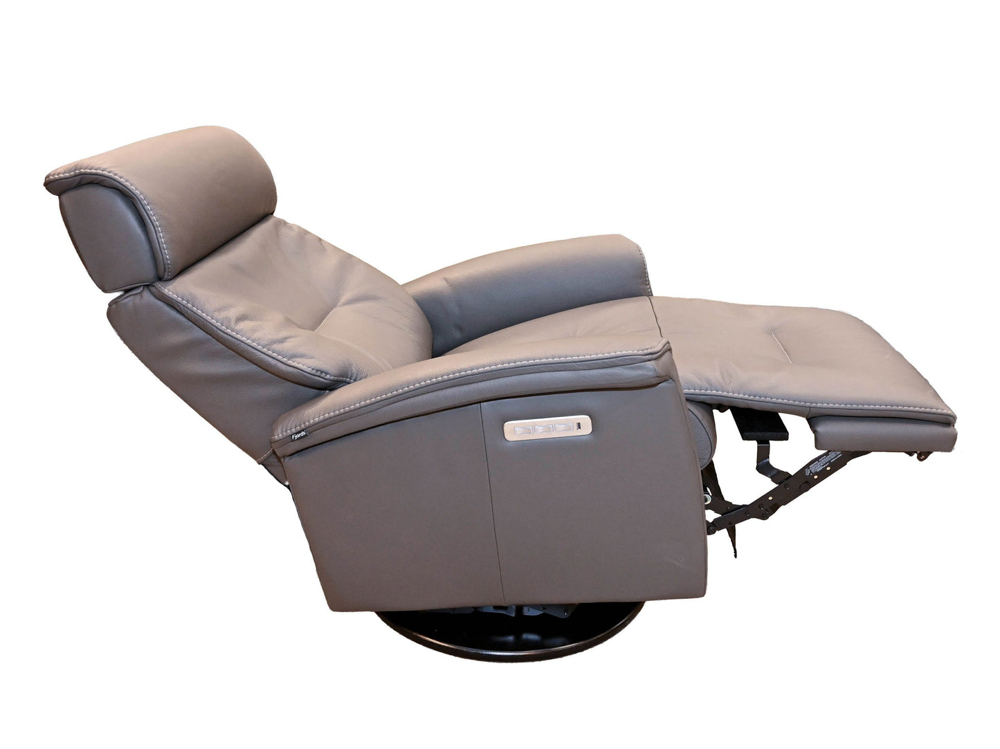 Fjords Rome Large Swivel Glider Recliner with Adj. Headrest and Lumbar in Graphite