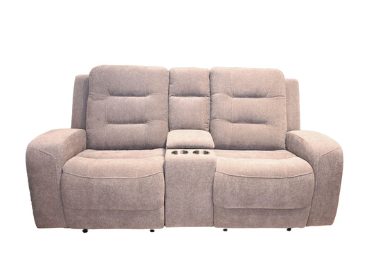 K-Motion Manual Reclining Loveseat with Console